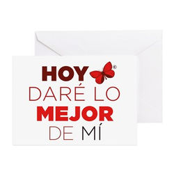TARJETA hoy_dare_lo_mejor_de_mi_greeting_cards