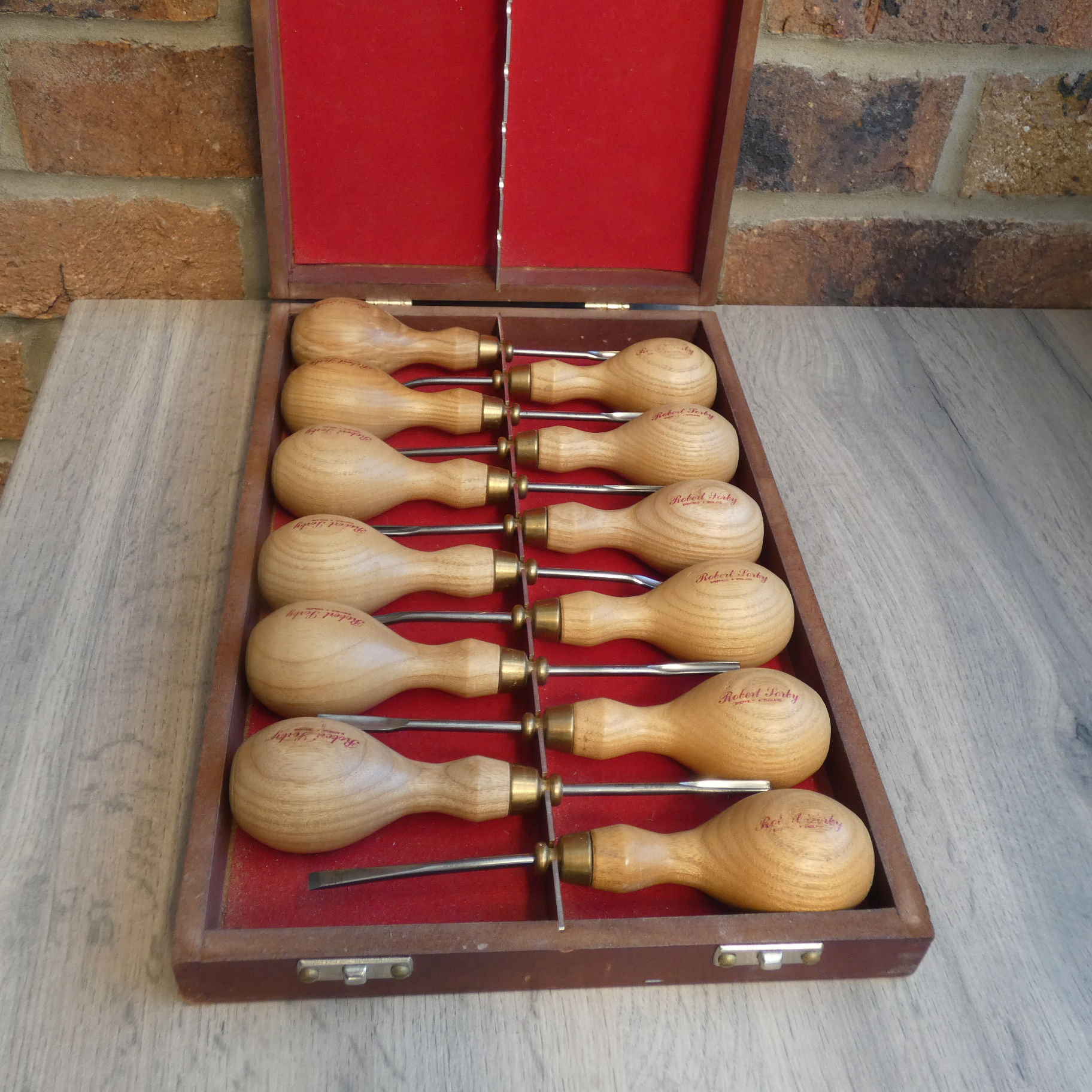 A Superb Cased Set of 12 x Robert Sorby Micro Woodcarving Tools