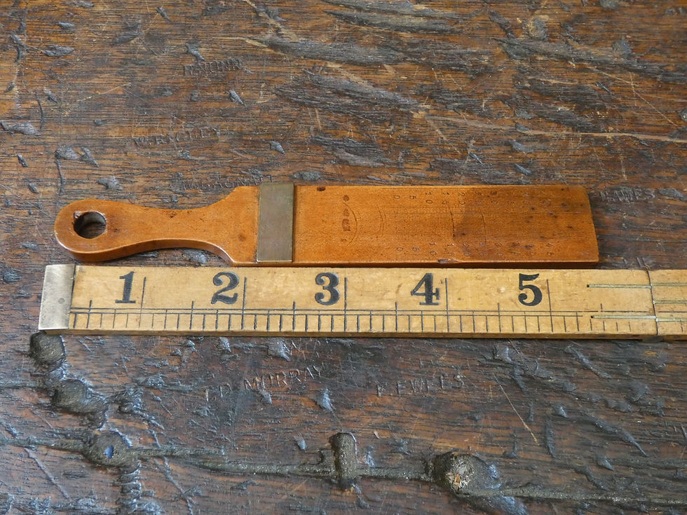 Thumbnail: A Collectable Wood & Brass Watch Glass Gauge - Lunette System