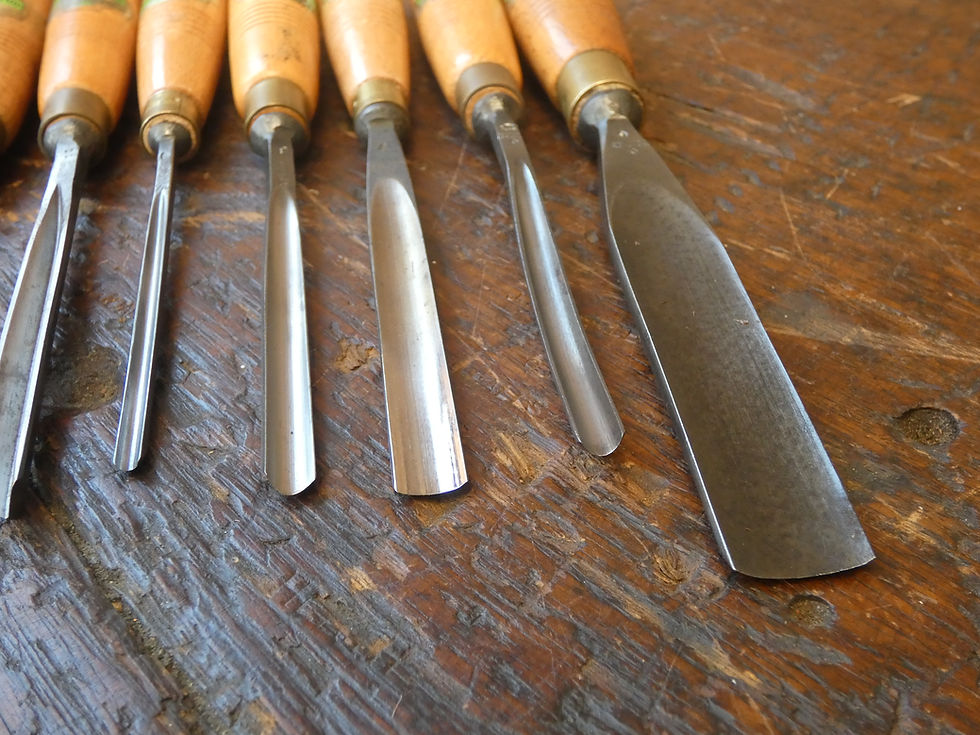 Thumbnail: A Lovely Set of Acorn by Henry Taylor Carving Chisels - ProfessionalTools