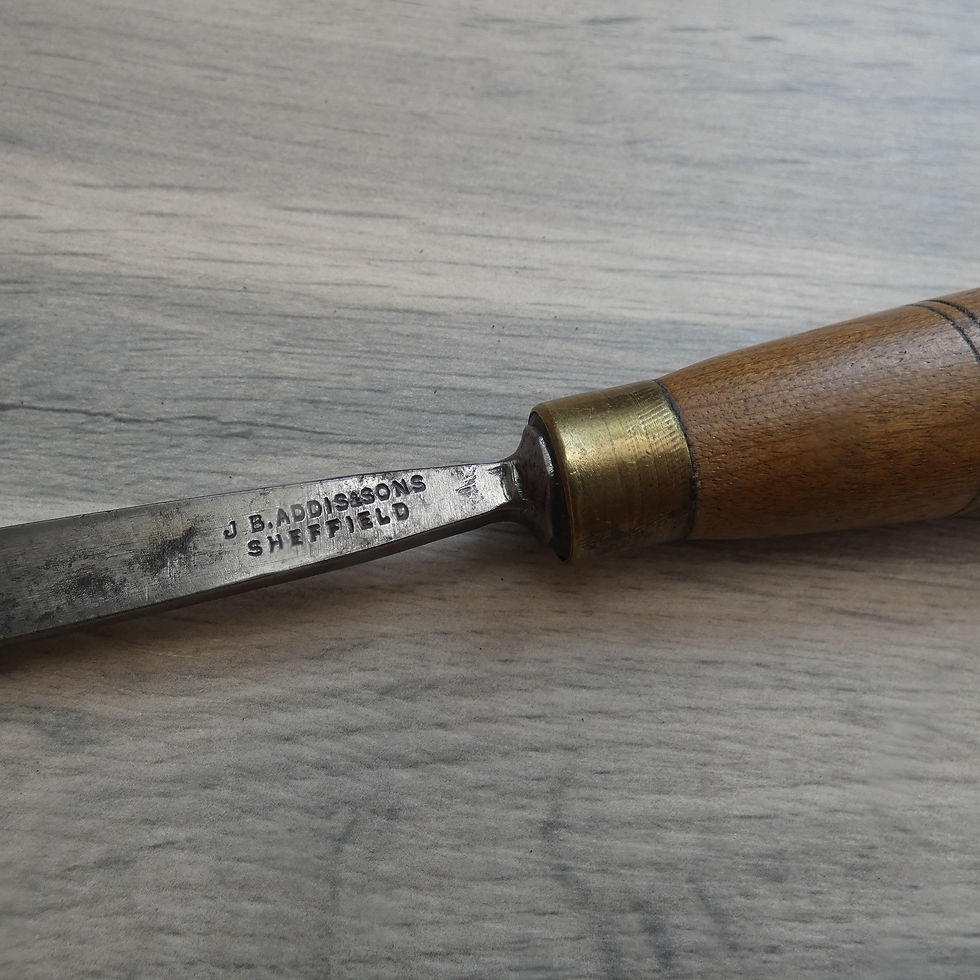Thumbnail: 7/16" Straight Carving Chisel - No 1 - J B Addis