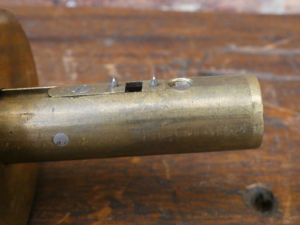 Thumbnail: A Lovely Rosewood & Brass Mortice Marking Gauge