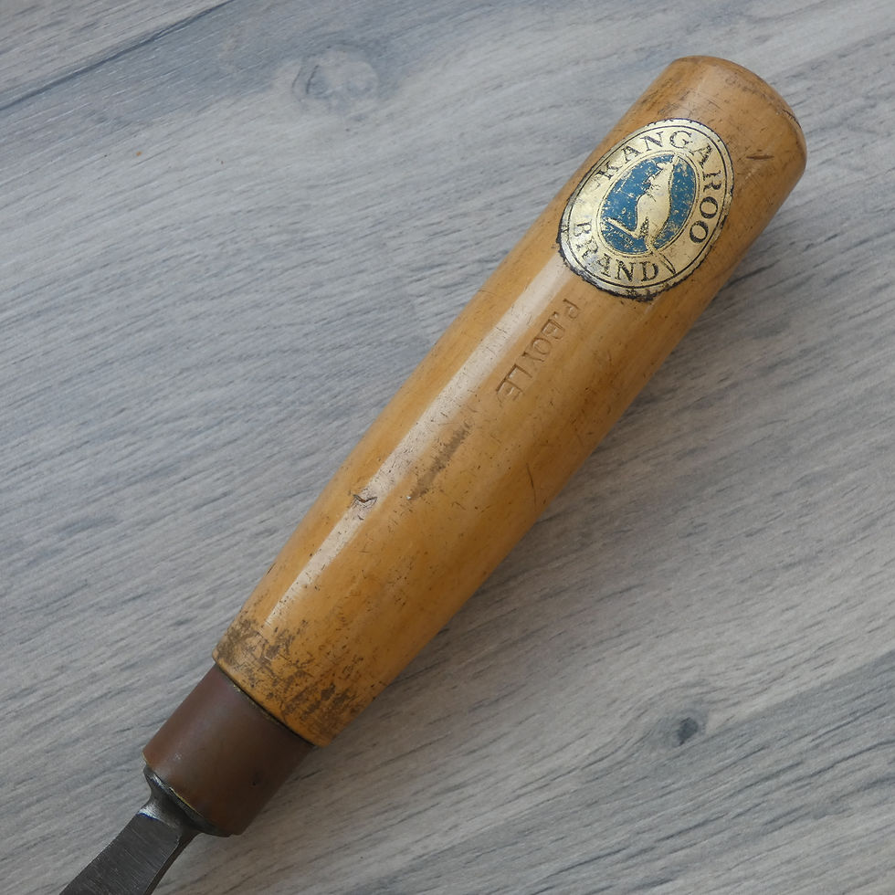 Thumbnail: A Super 1 1/4" Paring Shallow Gouge Chisel - In Cannel - R Sorby