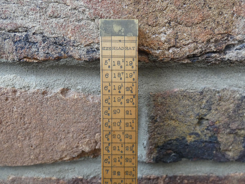 Thumbnail: Rare Christy's London Milliner/Hat Maker's Sizer/Rule Gauge - Boxwood & Brass