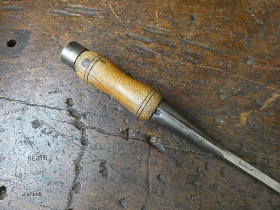 Thumbnail: Vintage 5/16"  Socketed Mortice Chisel - W Marples