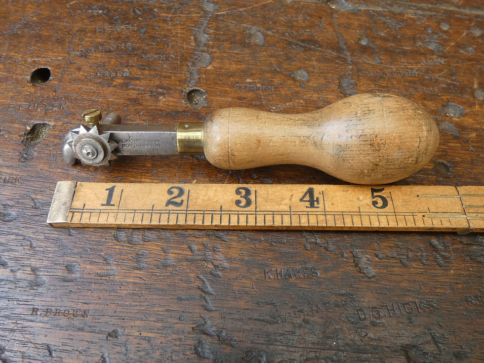 Thumbnail: Vintage Leatherworkers  Moveable Peg Wheel - L Richter