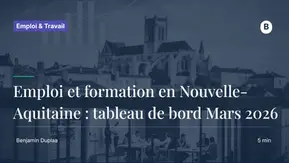 Emploi et formation en Nouvelle-Aquitaine : tableau de bord complet mars 2026