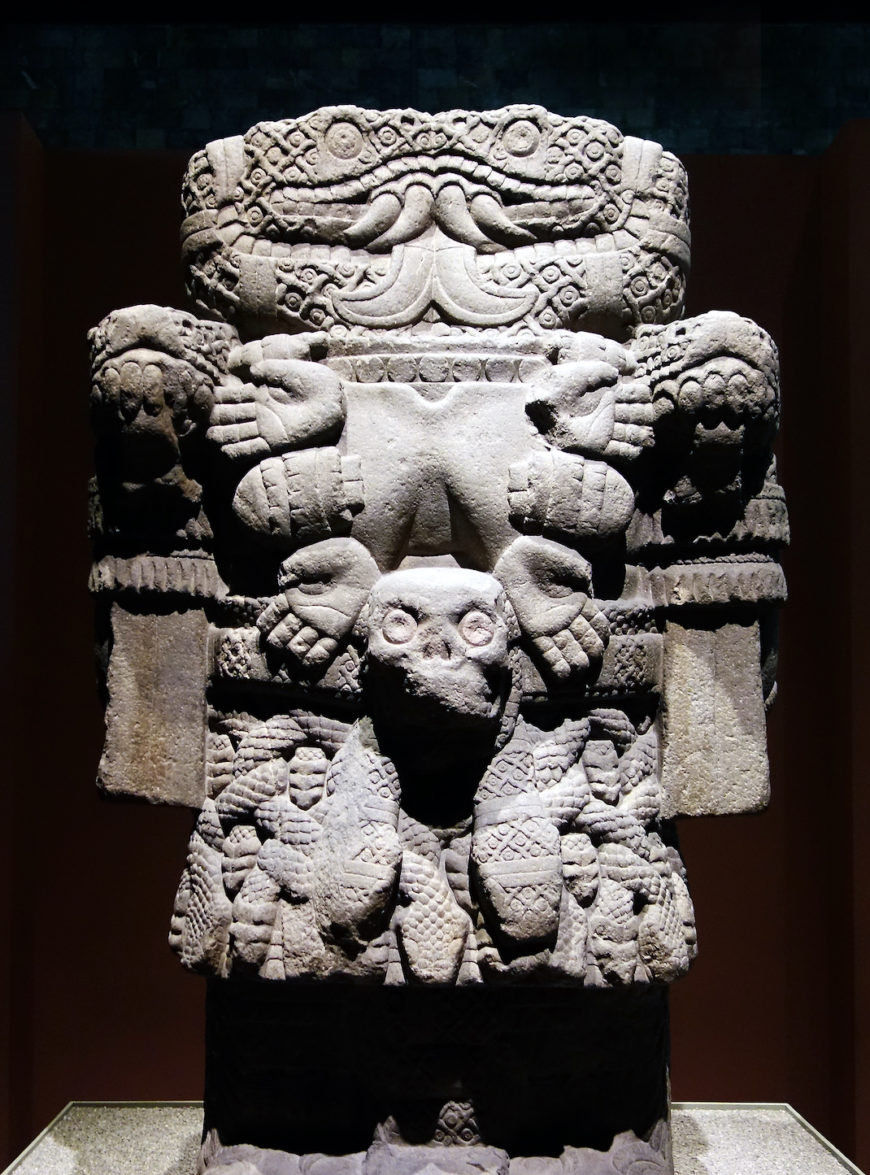 Coatlicue, c. 1500, Mexica, photo Museo Nacional de Antropología, Mexico City