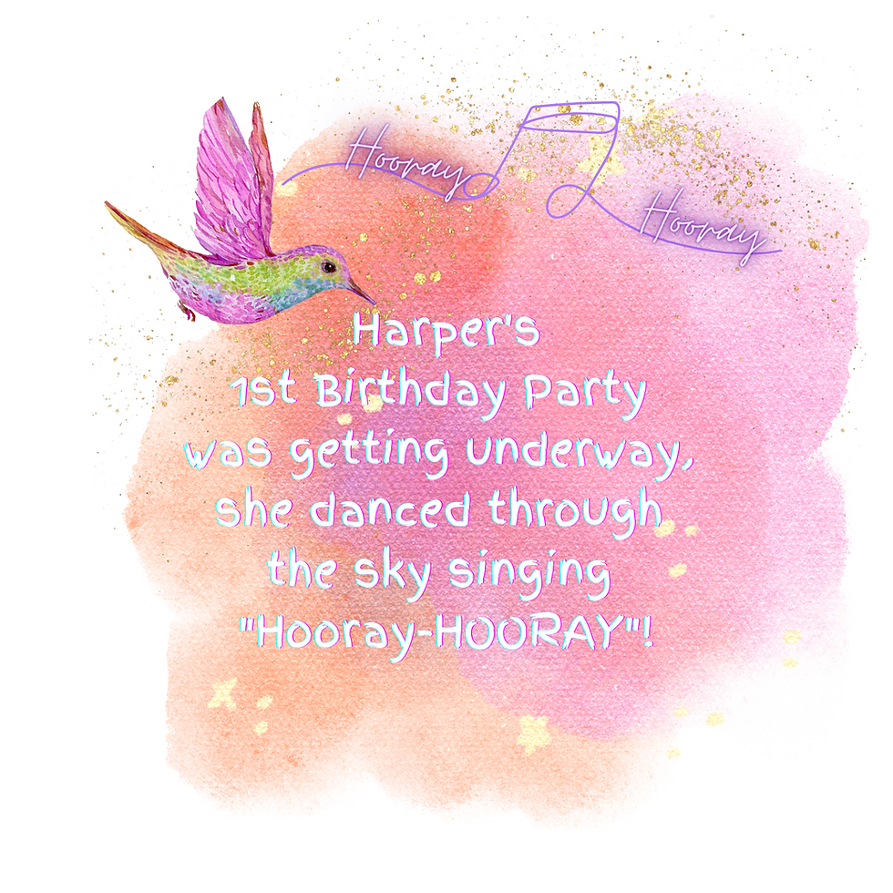 Delight a child with a personalized hummingbird birthday book