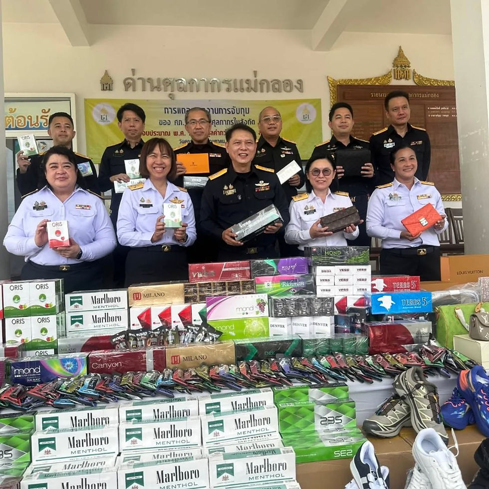 สำนักงานศุลกากรภาคที่ 1 แถลงข่าวผลการจับกุมสินค้าผิดกฎหมายที่สำคัญ ปีงบประมาณ พ.ศ. 2569 มูลค่ากว่า 102 ล้านบาท