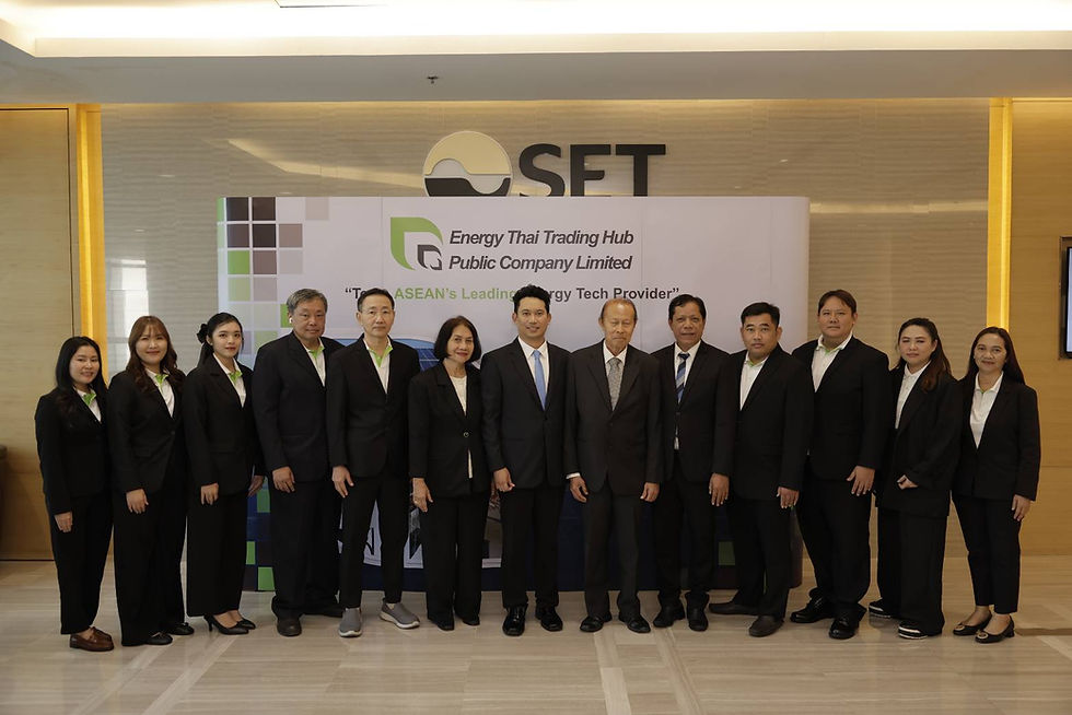 (ชมคลิป)เอนเนอร์จี ไทย เทรดดิ้ง ฮับ “ETTH26” ฮอต นักลงทุนแห่จองซื้อหุ้นคึกคัก ดันมาร์เก็ตแคปทะลุ 412.5 ลบ.