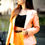Thumbnail: Peach Textured Silk Blazer and Dhoti Pants Set