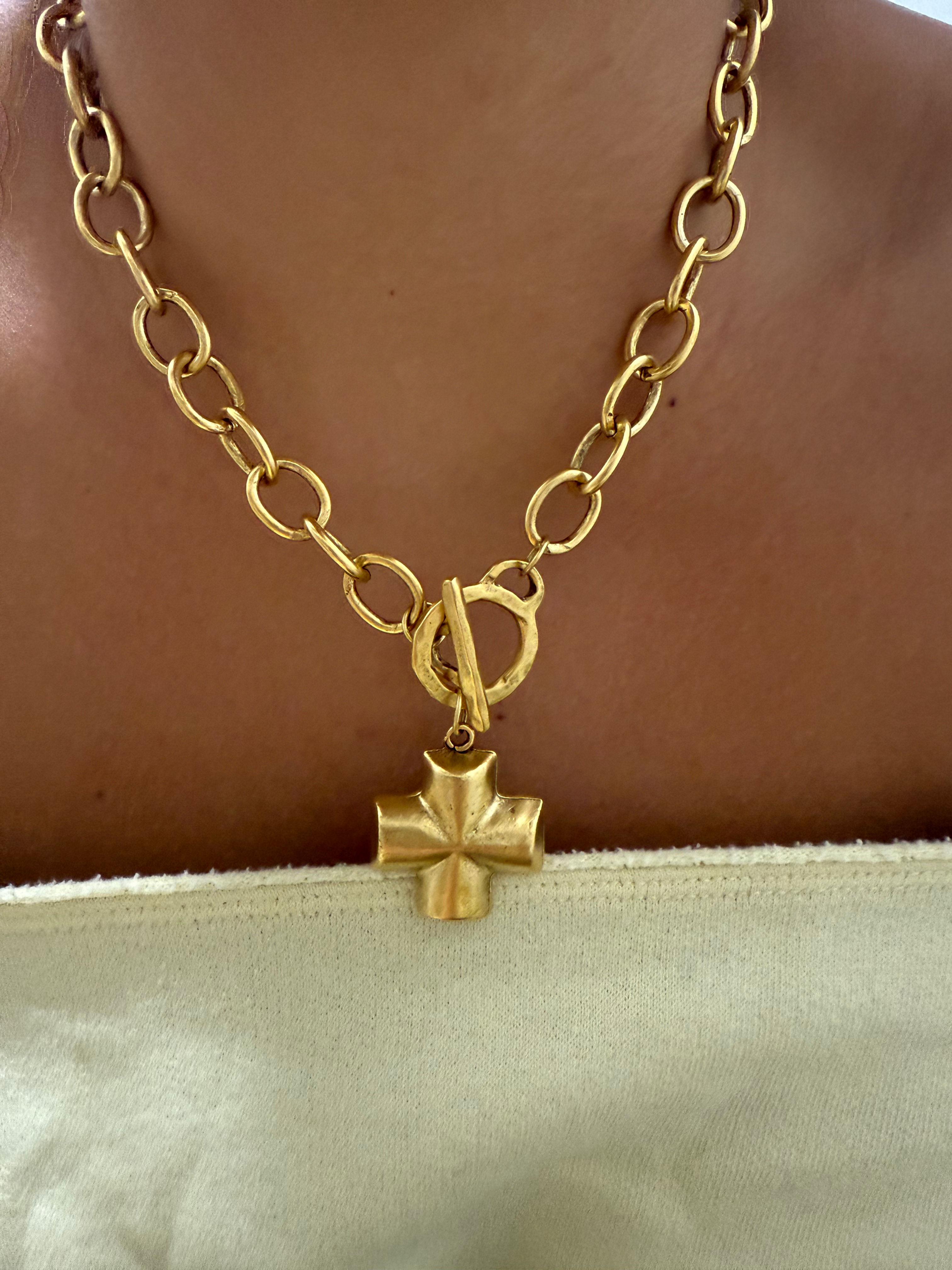 Chunky Cross Necklace 