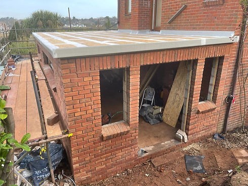 Newly built extension in Devon