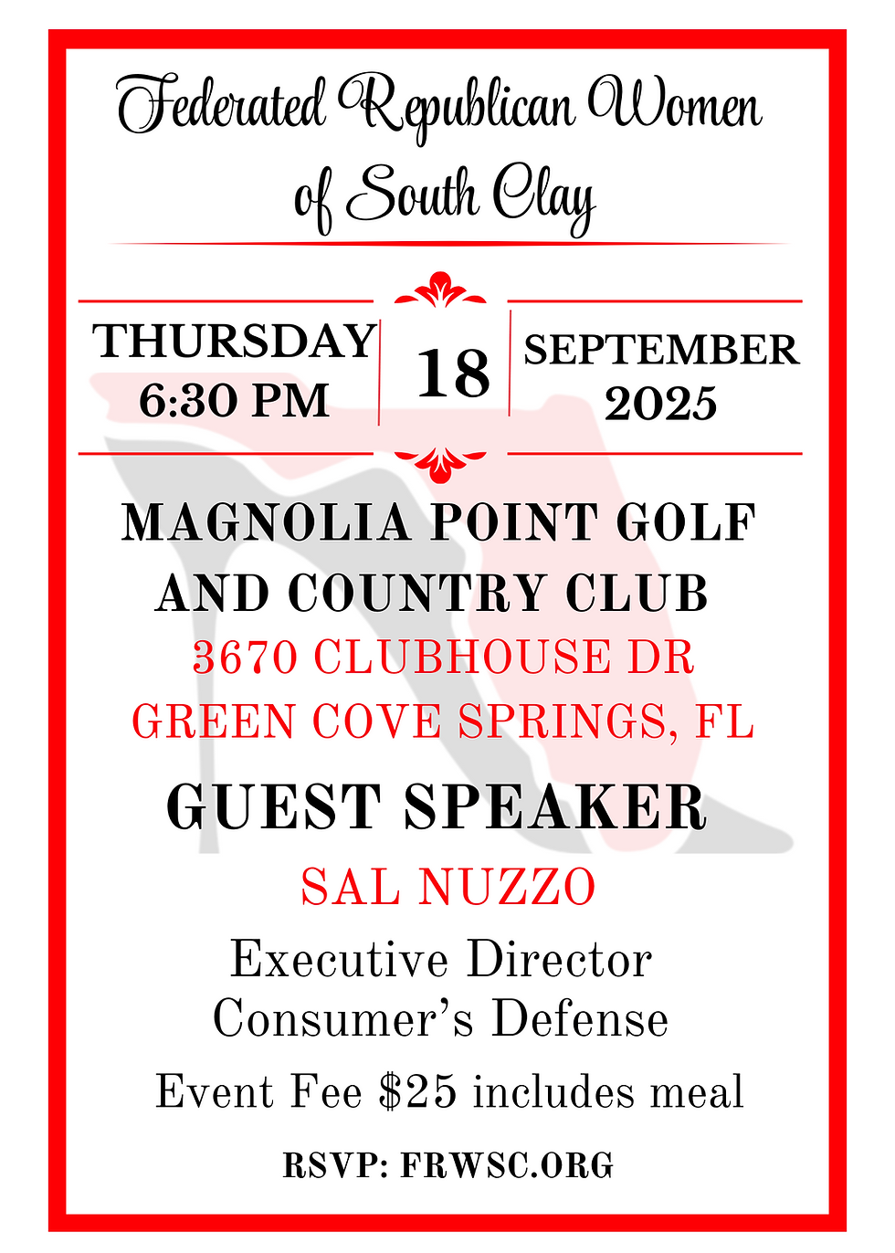 Federated Republican Women of South Clay September Meeting