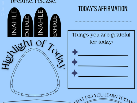 5 Minute Daily Gratitude Journal Template