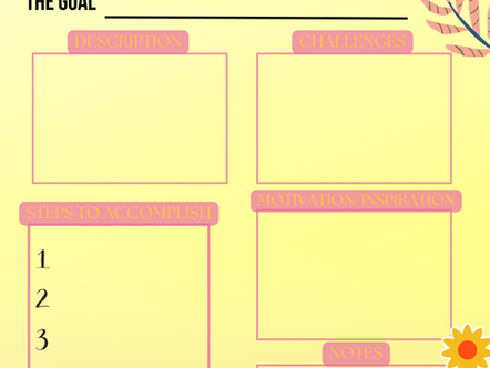 MONTHLY GOAL TEMPLATE