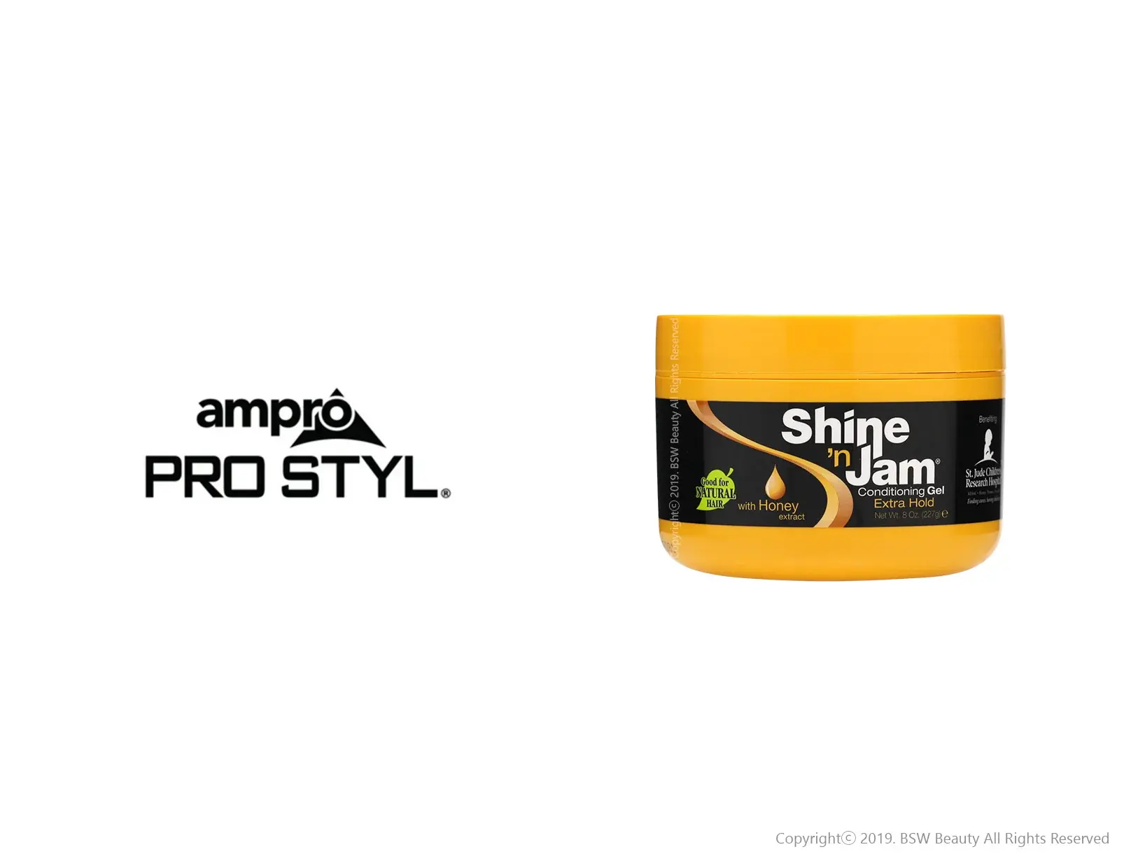 AMPRO PRO STYLE SHINE'N JAM CONDITIONING GEL EXTRA HOLD - 3 SIZE