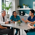 Healthcare staff attending hybrid HIPAA training