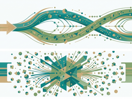 Abstract illustration representing randomization in clinical trial design