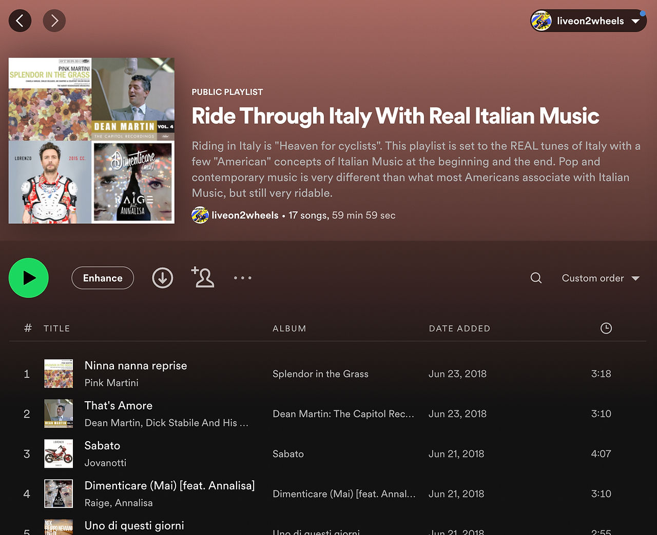 Click for Spotify playlist