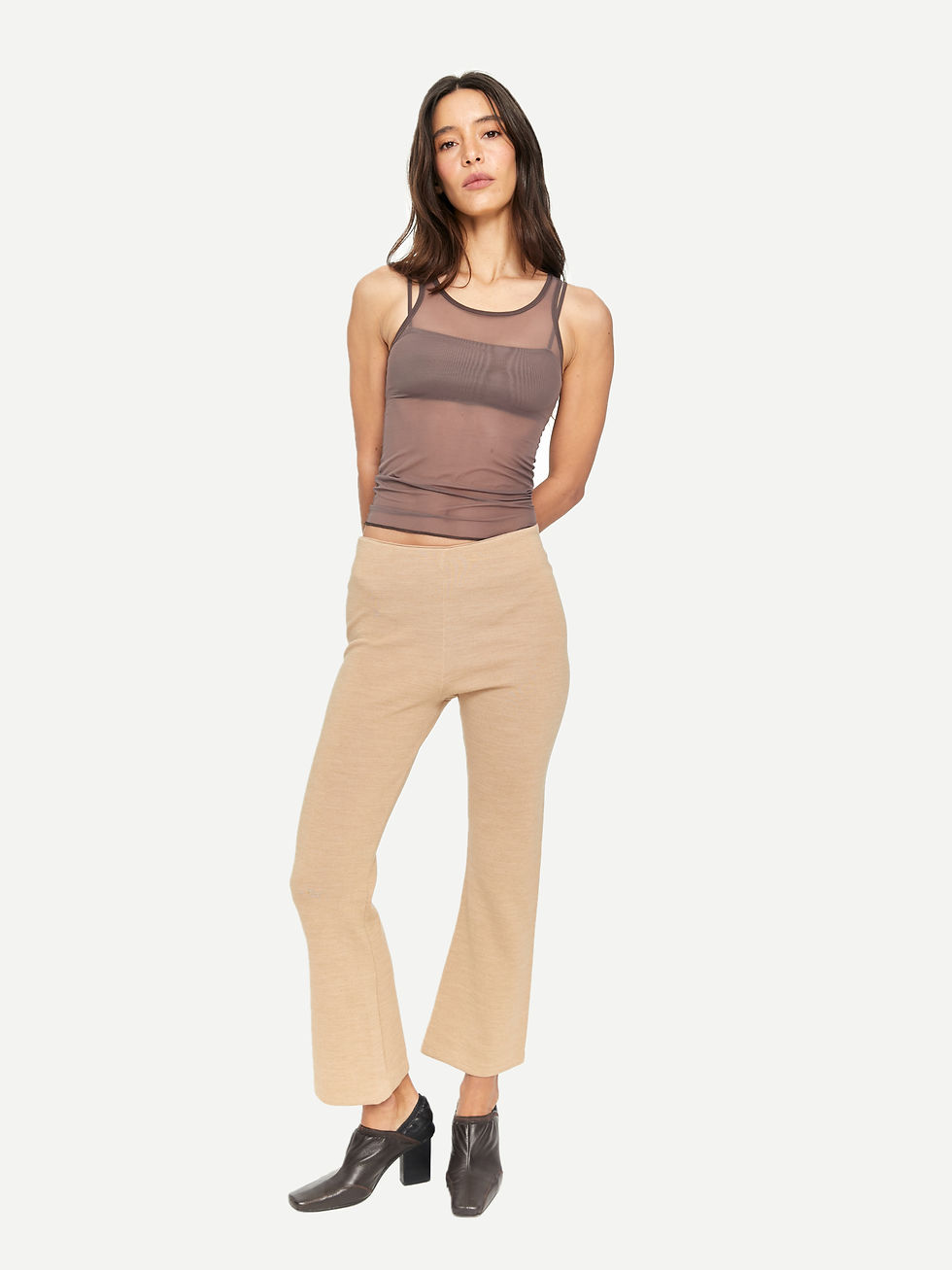 Thumbnail: Knitted Sand Wool Pants
