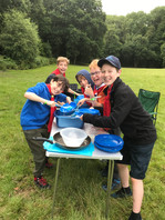 Scouts washing up at camp 2019