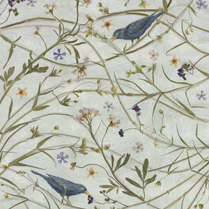 Blackbirds - Pressed Flower Artwork by Sarah Cadman.