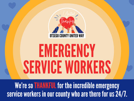 We are so thankful for our Emergency Service Workers.