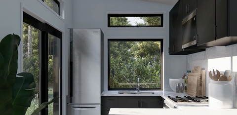 Modular prefabricated garden suite by Leisure Suites, an affordable and stylish housing solution for your outdoor space