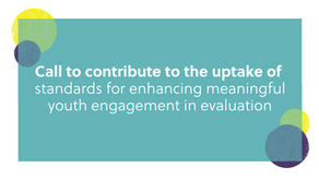 Call to contribute to the uptake of Youth in Evaluation standards
