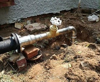 Laying of new main water supply pipe