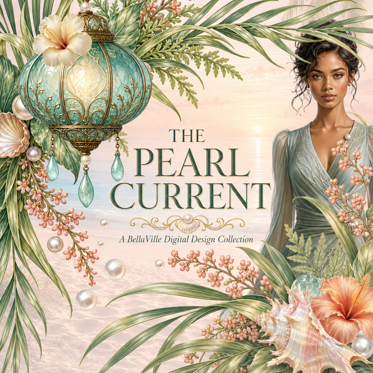 THE PEARL CURRENT | A BellaVille Digital Design Collection