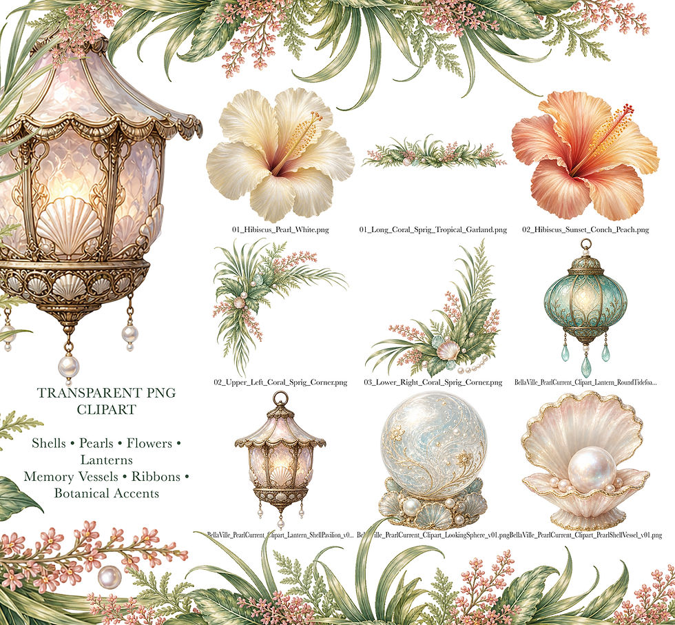 Thumbnail: THE PEARL CURRENT | A BellaVille Digital Design Collection