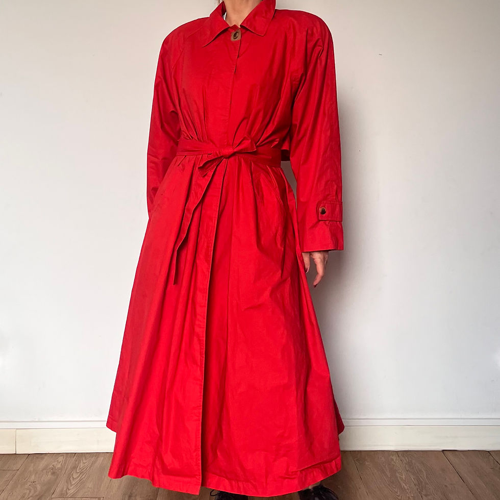 Miniatura: Vintage red London Fog Red Trench Coat
