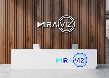 Miraiviz Pvt Ltd Logo designing in Bhopal, Madhya Pradesh (M.P.) made by modifying letter M to create logo for IT industry.
