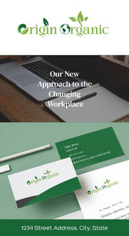 Origin Organic Logo designing, Perth, Australia by using images of leaves and sapling integrating with the typography of the brand.