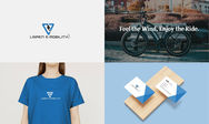 Lairen E-Mobility Logo design, Miami, USA with power symbol fused with a inverted triangle.