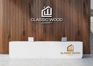 Logo design for Classic Wood and Craft using letter C and W to create a logo icon in the shape of luxury house.