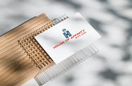 Business card Mockup for House of Affinity Pvt. Ltd. Logo with Logo made by letter H.