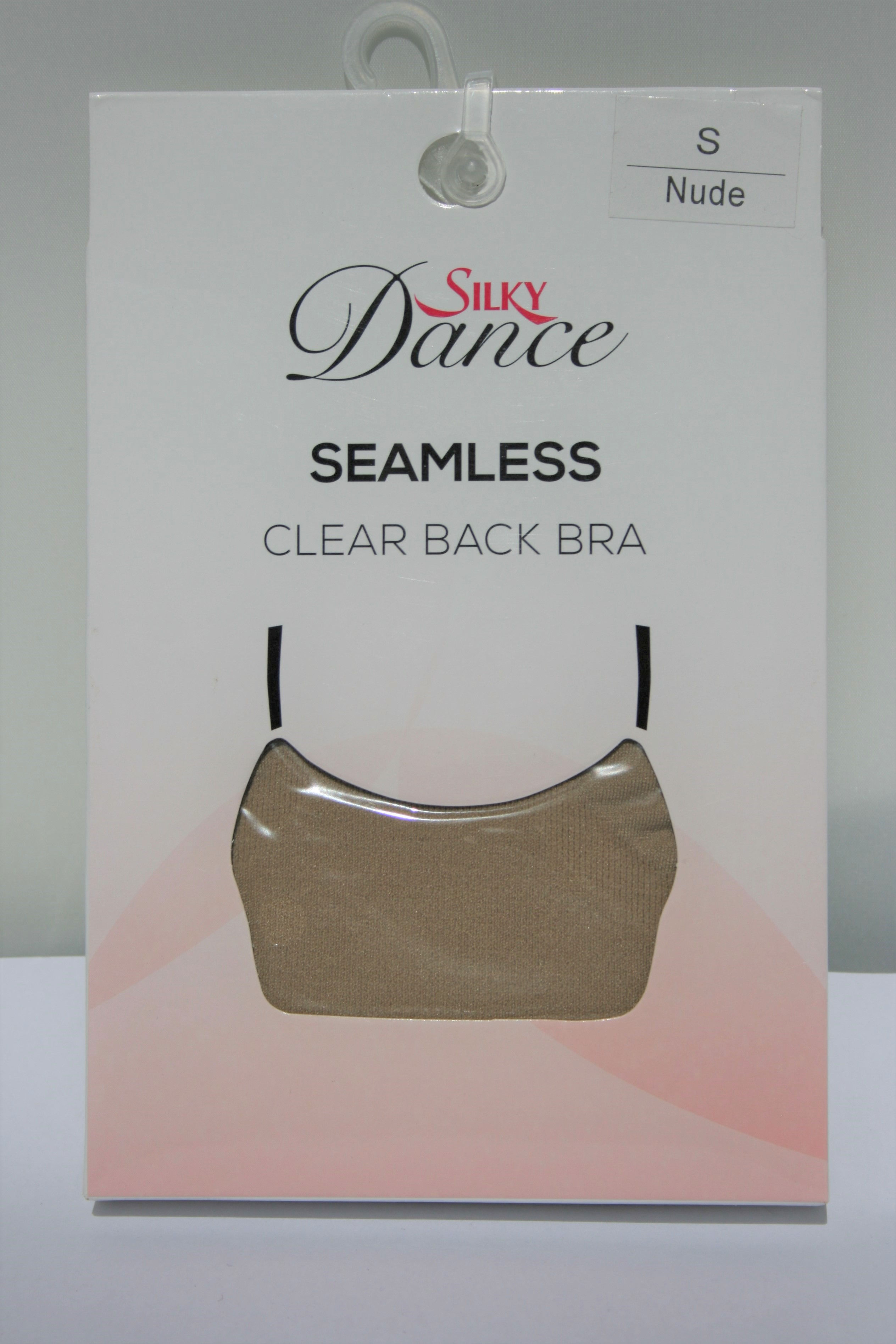 Silky seamless clear back dance bra transparent adjustable straps