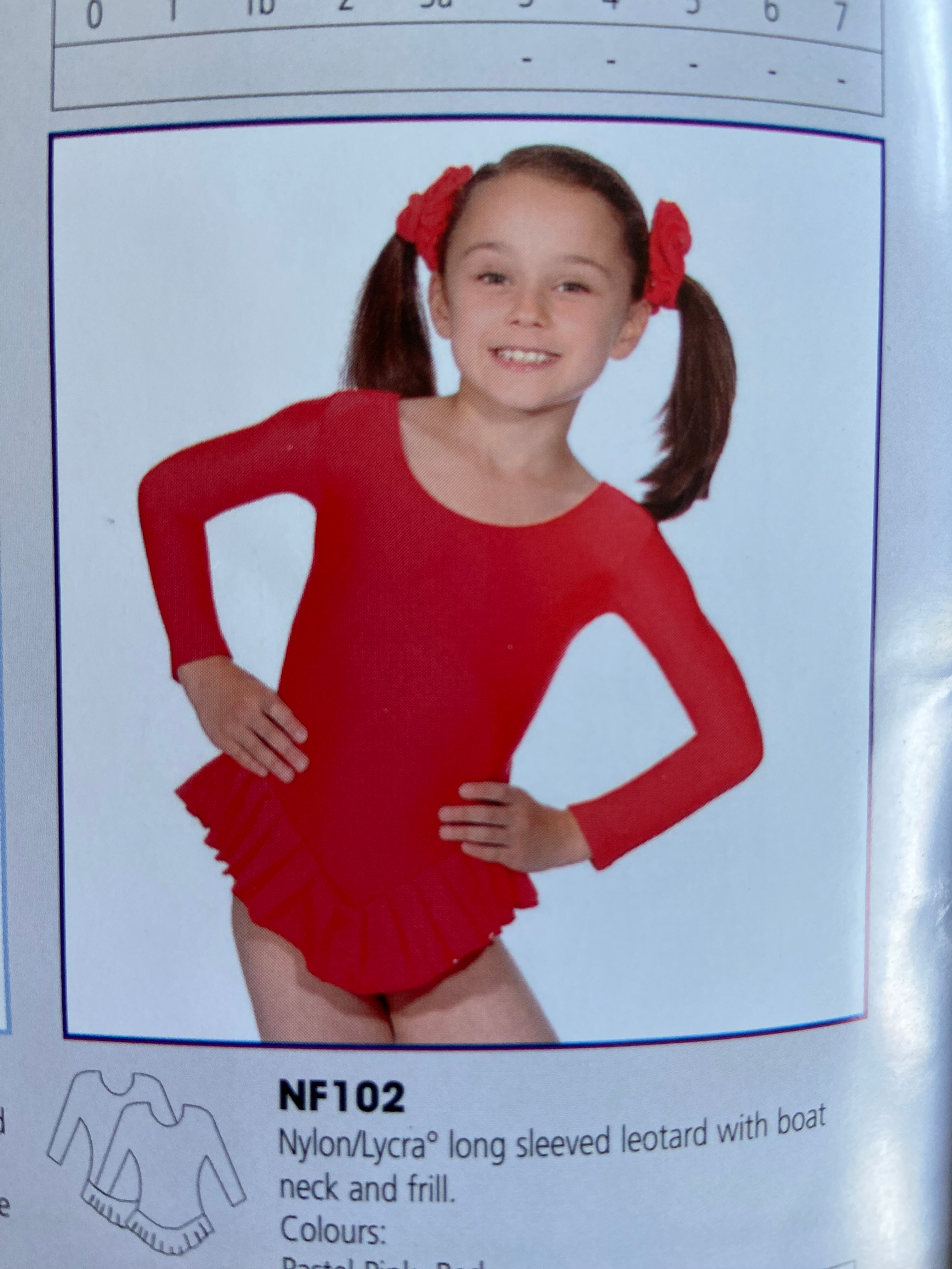 Roch Valley long sleeve leotard with frill