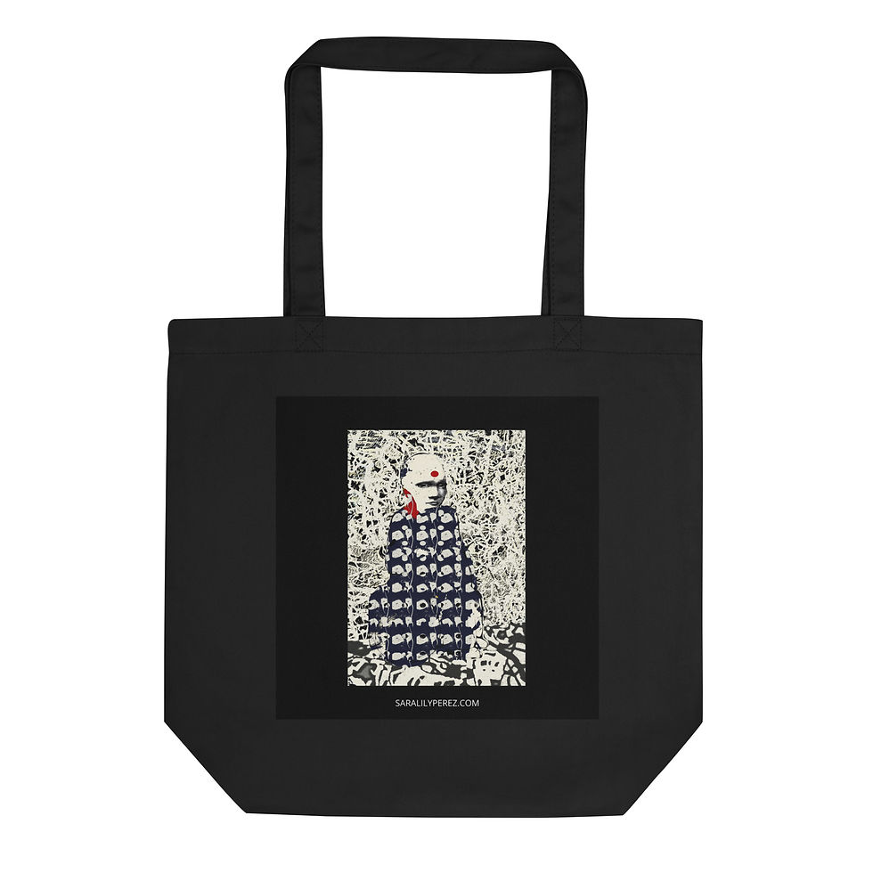 Thumbnail: a tote bag with an artwork of Ilona Mangold