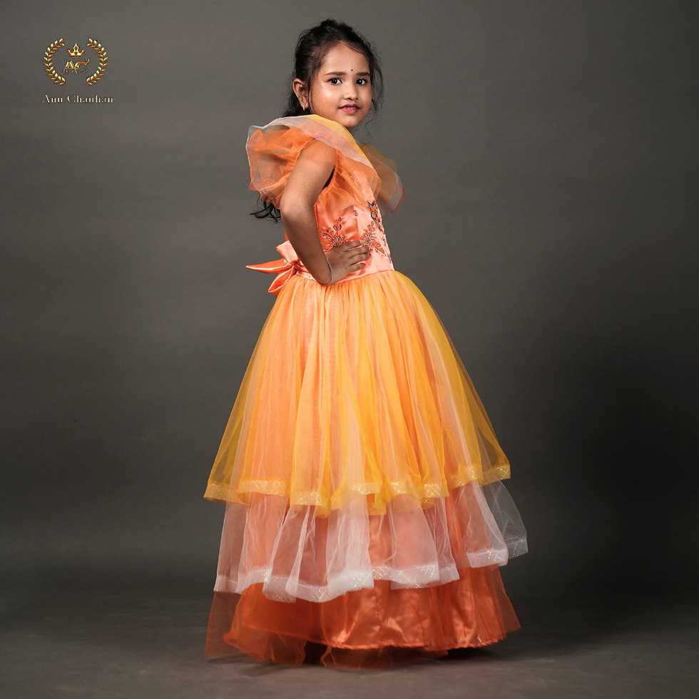 Thumbnail: DESIGNER FROCK WITH HAND EMBRODERY