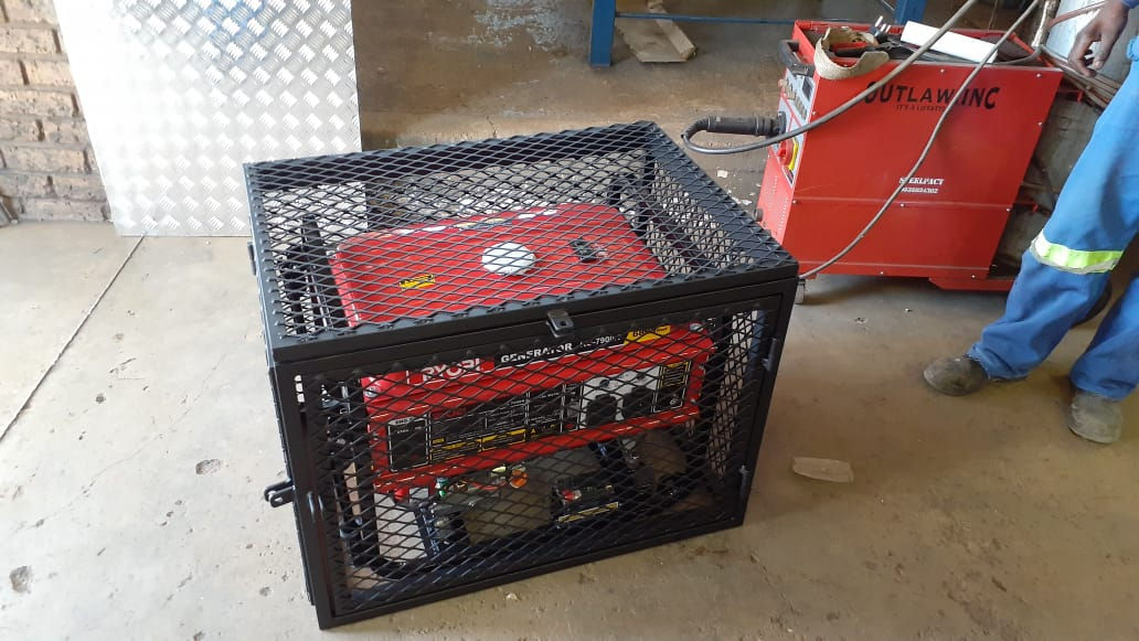 Generator and gas bottle cages