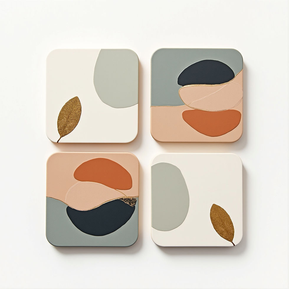 Golden Leaf Coasters