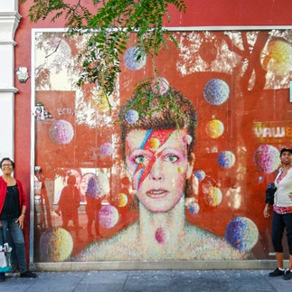 David Bowie mural Morleys of Brixton