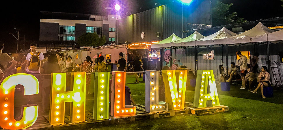 Chillva market sign, Phuket