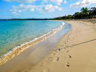 footprints at Natadola beach fiji 