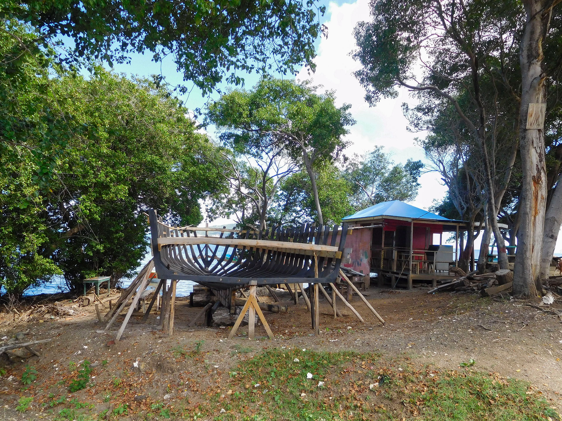 traditional wooden boat-building in Carriacou